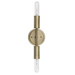 Perret Two Light Sconce - Aged Brass 