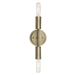 Perret Two Light Sconce - Aged Brass - TRE1207