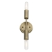 Perret Two Light Sconce - Aged Brass - TRE1207