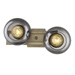Lunette Two Light Sconce with Aged Brass Finish - TRE1208