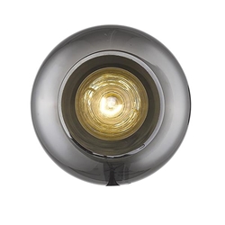 Lunette One Light Sconce with Smoke Glass Globes 