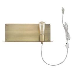 Arris One Light Aged Brass Sconce with Plug-In Fixture 