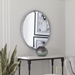 Taza Aged White Round Mirror - UTT1407