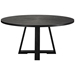 Gidran Round Black Dining Table - UTT2342