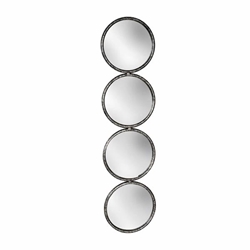 48" 4-Mirrored Circles- Black  