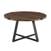 Rustic Round Coffee Table - Dark Walnut & Black - WEF1041
