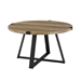 Rustic Round Coffee Table - Reclaimed Barnwood & Black - WEF1043