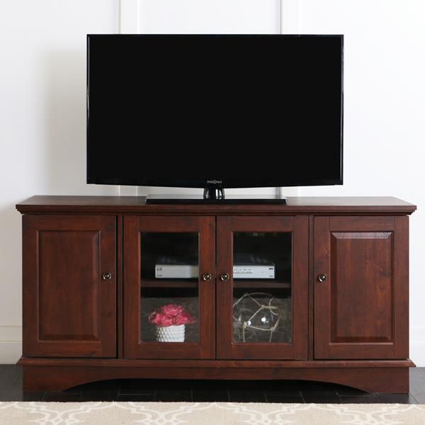 52" Traditional Wood TV Stand - Brown 