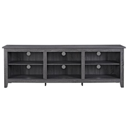 70" Rustic Wood TV Stand - Charcoal 