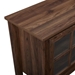 70" Farmhouse Fireplace Wood TV Stand - Dark Walnut  - WEF1432