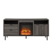 60" Modern Storage Fireplace Console - Slate Grey - WEF1575