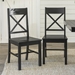 Wood Dining Chairs, Set of 2 - Black  - WEF1984