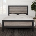 Industrial Queen Size Bed - Grey Wash - WEF2055