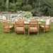7-Piece Acacia Wood Outdoor Patio Dining Set with Cushions - Brown - WEF2394