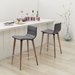 Jericho Counter Chair Gray - Set of 2 - ZUO3833