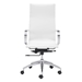 Glider High Back Office Chair White - ZUO3867
