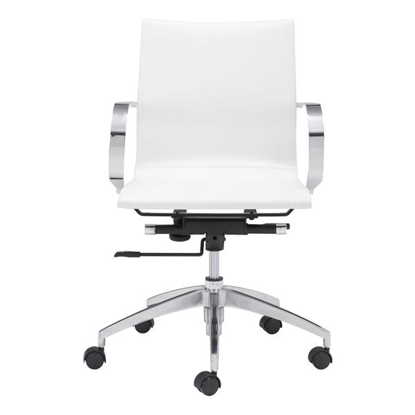 Glider Low Back Office Chair White 