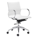 Glider Low Back Office Chair White - ZUO3870