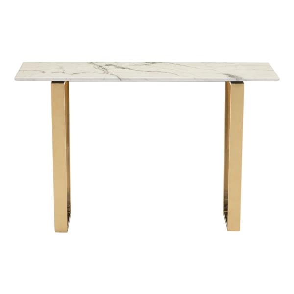 Atlas Console Table Stone & Gold 