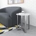 Atlas End Table Stone & Brushed Stainless Steel - ZUO3976