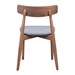 Newman Dining Chair Walnut & Dark Gray - Set of 2 - ZUO4096