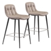 Tangiers Counter Chair Taupe - Set of 2 - ZUO4138