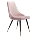 Piccolo Dining Chair Pink  Velvet - Set of 2 - ZUO4142