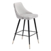 Piccolo Bar Chair Gray Velvet - ZUO4151