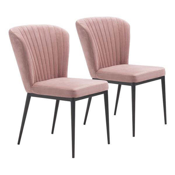 Tolivere Dining Chair Pink Velvet - Set of 2 