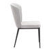 Tolivere Dining Chair Gray Velvet - Set of 2 - ZUO4157