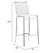 Soar Bar Chair White - Set of 2 - ZUO4345