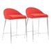 Reykjavik Counter Chair Tangerine - Set of 2 - ZUO4351