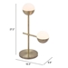 Waterloo White and Brushed Bronze Table Lamp - ZUO4845
