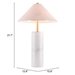 Ciara Beige and White Table Lamp - ZUO4883