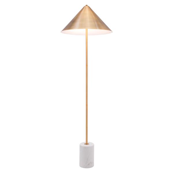 Bianca Gold and White Floor Lamp 