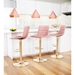 Prima Pink and Gold Bar Chair - ZUO4925