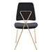 Chloe Black and Gold Dining Chair - Set of Two - ZUO4935