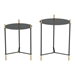 Jerry Black and Gold Side Tables - Set of Two - ZUO4942