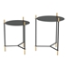 Jerry Black and Gold Side Tables - Set of Two - ZUO4942