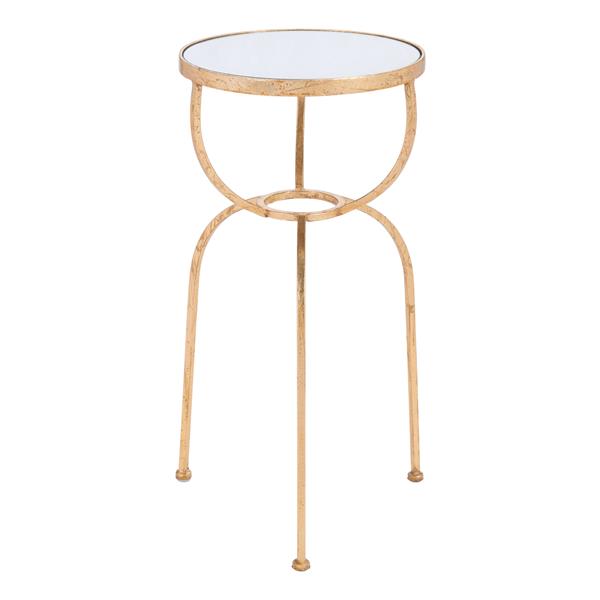 Hera Gold and Mirror Side Table 