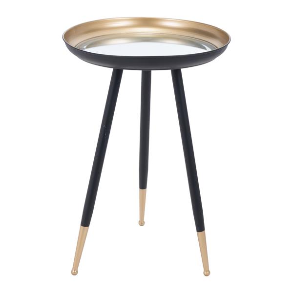 Everly Gold and Black Accent Table 