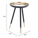 Everly Gold and Black Accent Table - ZUO4960