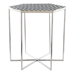 Forma Black and White Side Table 