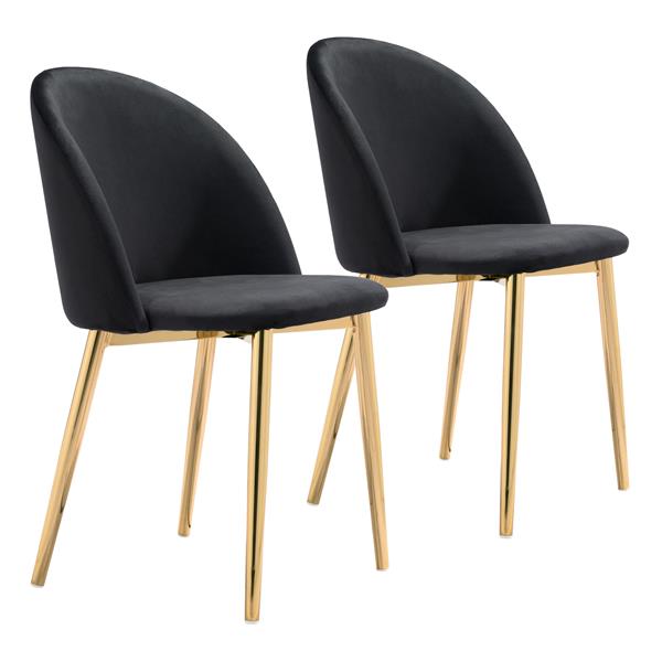 Cozy Black Dining Chair - Set of Two 
