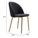 Cozy Black Dining Chair - Set of Two - ZUO4997