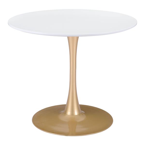 Opus White and Gold Dining Table 