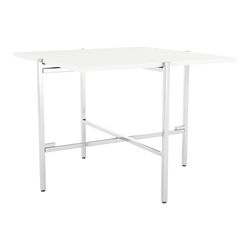 Titan Table White and Silver Marble Side 