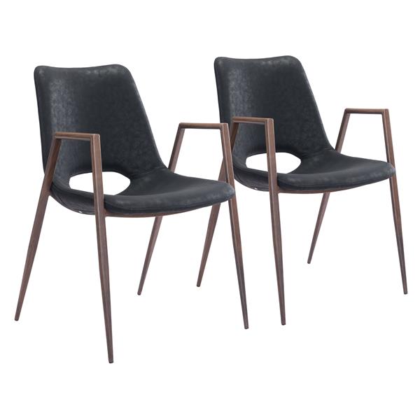 Desi Black Dining Chair - Set of Two 