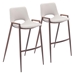 Desi Beige Bar Chair - Set of Two - ZUO5027