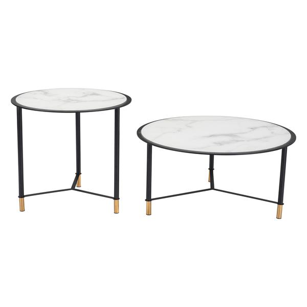 Davis Black and White Coffee Tables - Set of Two 